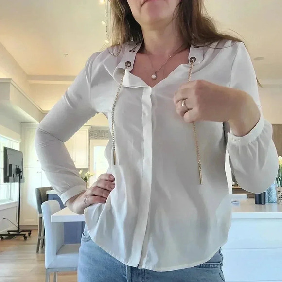 Michael Kors white gold top - Picture 3 of 4